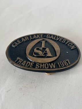 Clear Lake-Galveston Trade Show Lapel Pin - Black & Gold